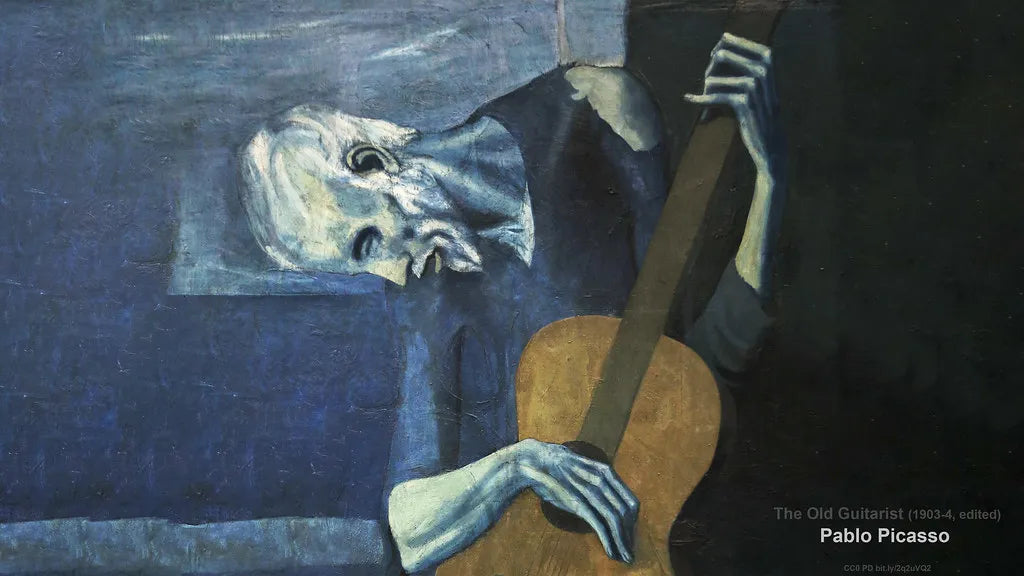 the_blues,guitar,blue,sad,masterpiece-(CC0)-Picasso | Flickr