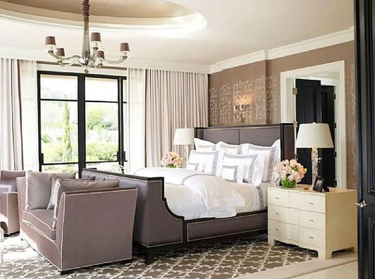 Romantic neutral bedroom.
