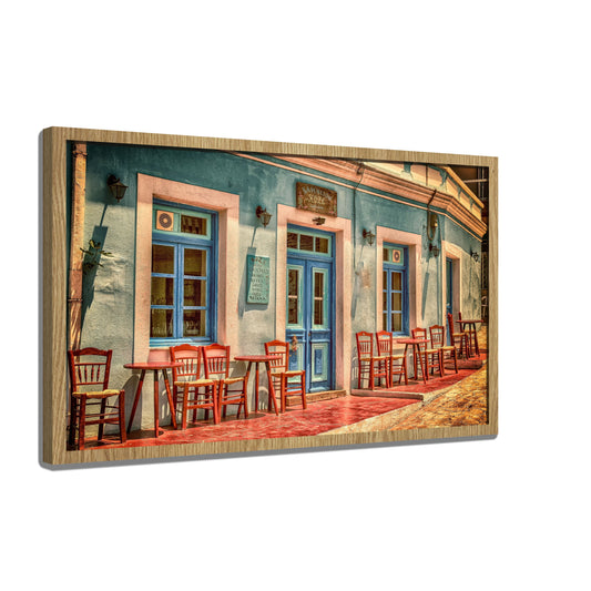 Outdoor Cafe By The Blue Doors Swadesh Art Studio