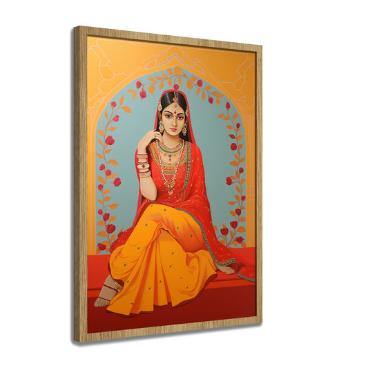 Indian Woman In Traditional Attire Swadesh Art Studio