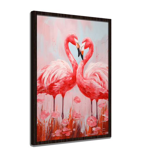 Kissing Flamingos Swadesh Art Studio