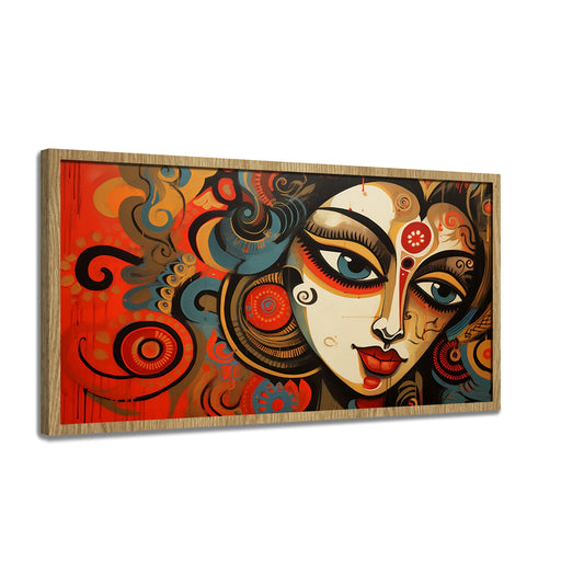 Colorful Portrait Of A Woman Swadesh Art Studio