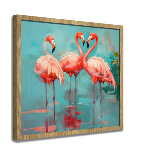 Flamingos In Love Swadesh Art Studio