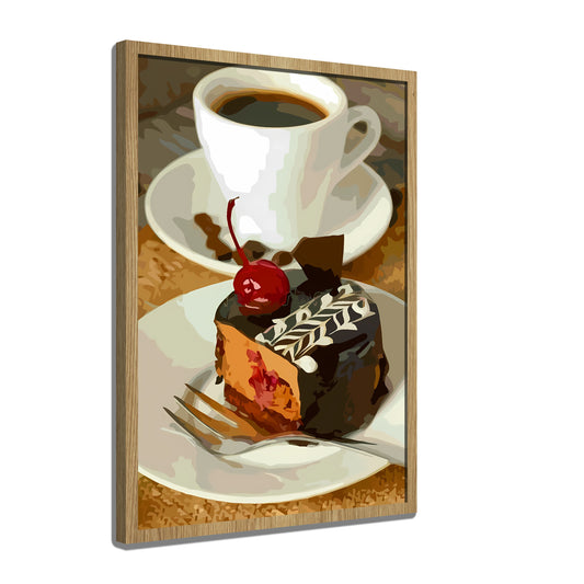 Chocolate Cherry Cake With Coffee Swadesh Art Studio