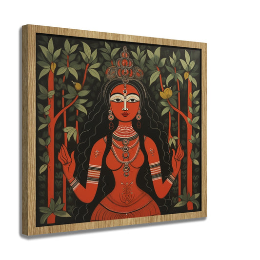 Meditative Goddess In A Forest Swadesh Art Studio