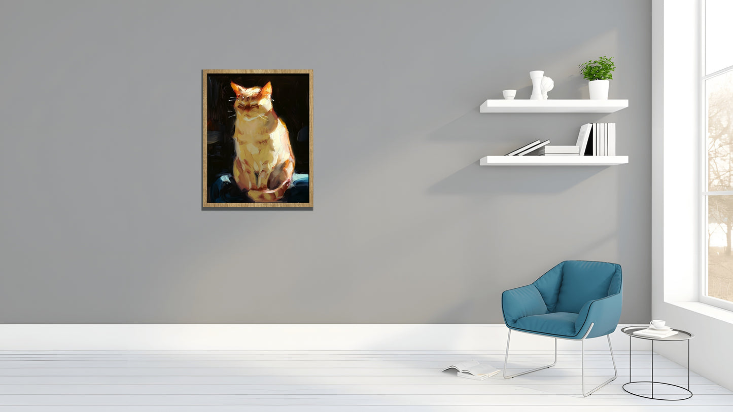 Daydreaming Cat Swadesh Art Studio