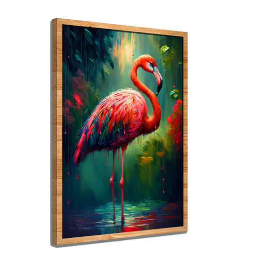 Flamingo In The Rain Swadesh Art Studio