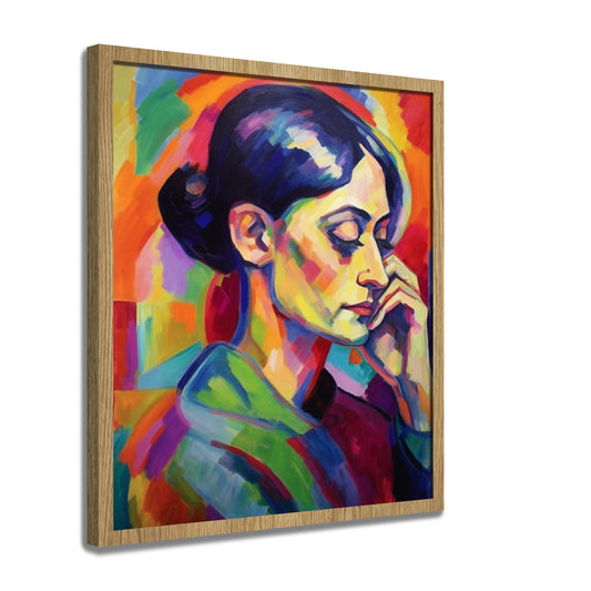Abstract Portrait Of A Woman On The Phone Swadesh Art Studio